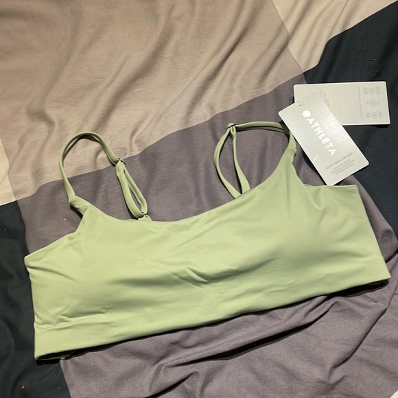Athleta scoop bikini top in Eucalyptus Olive - Picture 2 of 2
